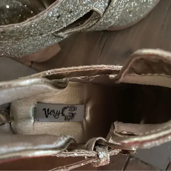 Coastal cowgirl festival glitter ankle boots silver - Picture 8 of 10